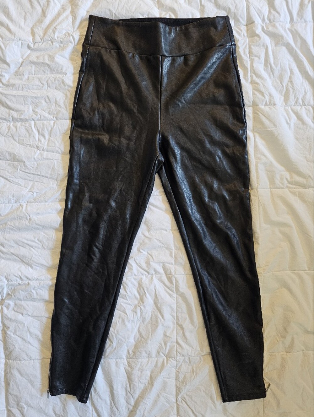 Abercrombie & Fitch Black Vegan Leather Leggings